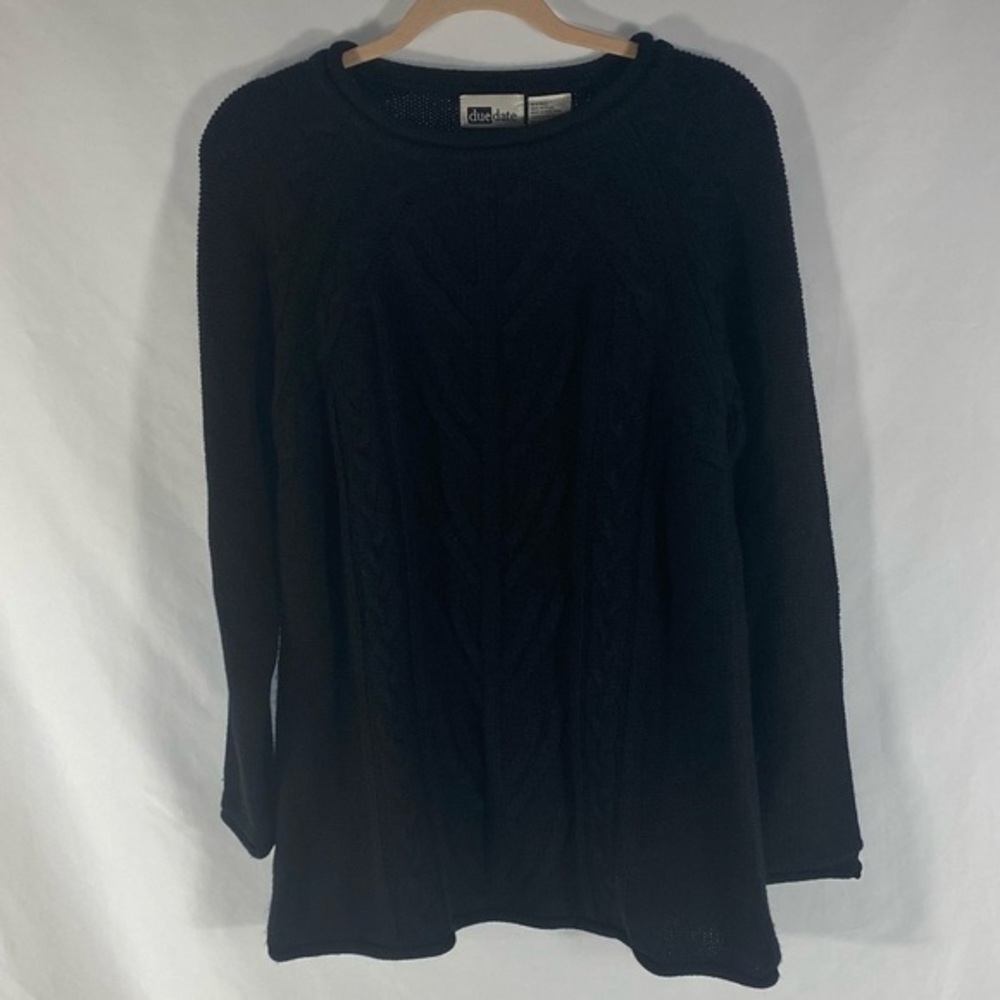 Due Date cable knit crew neck sweater‎